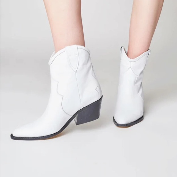 Stivali sharp white leather cowboy boots size 38 - Picture 3 of 9